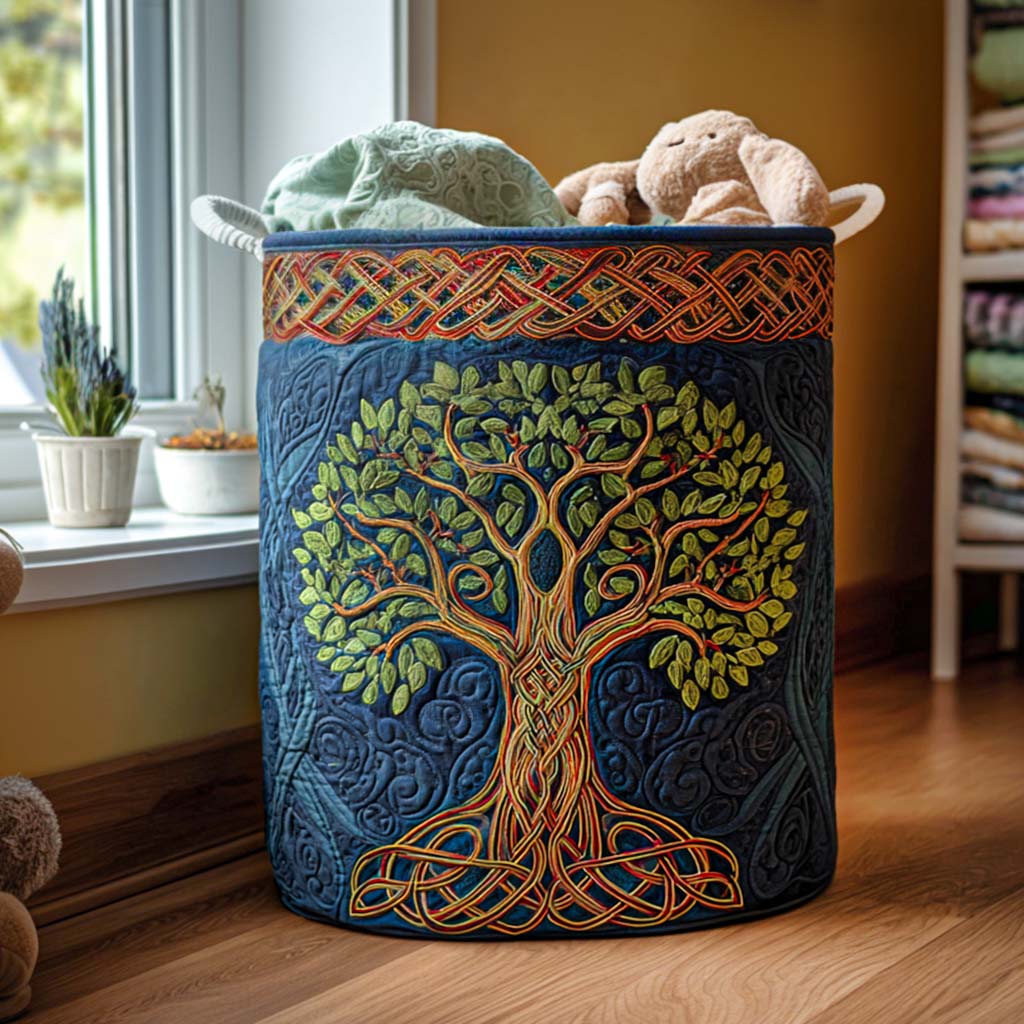 Life Journey Quilted Laundry Basket Father's Day Merch Gift