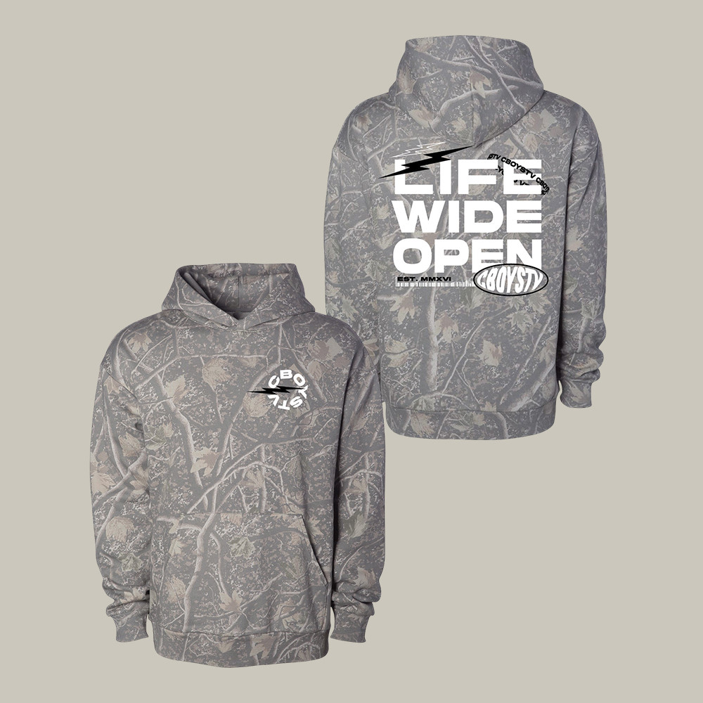 Life Wide Open CboysTV Camo Hoodie CboysTV Hooded Sweatshirt Cool Gift For Him