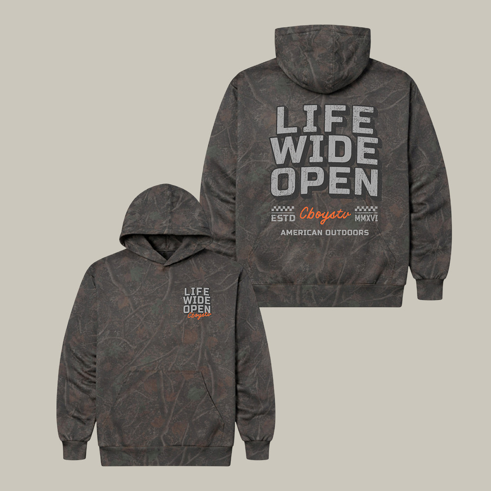 Life Wide Open CboysTV Vintage Hoodie CboysTV Hooded Sweatshirt Cool Gift For Him