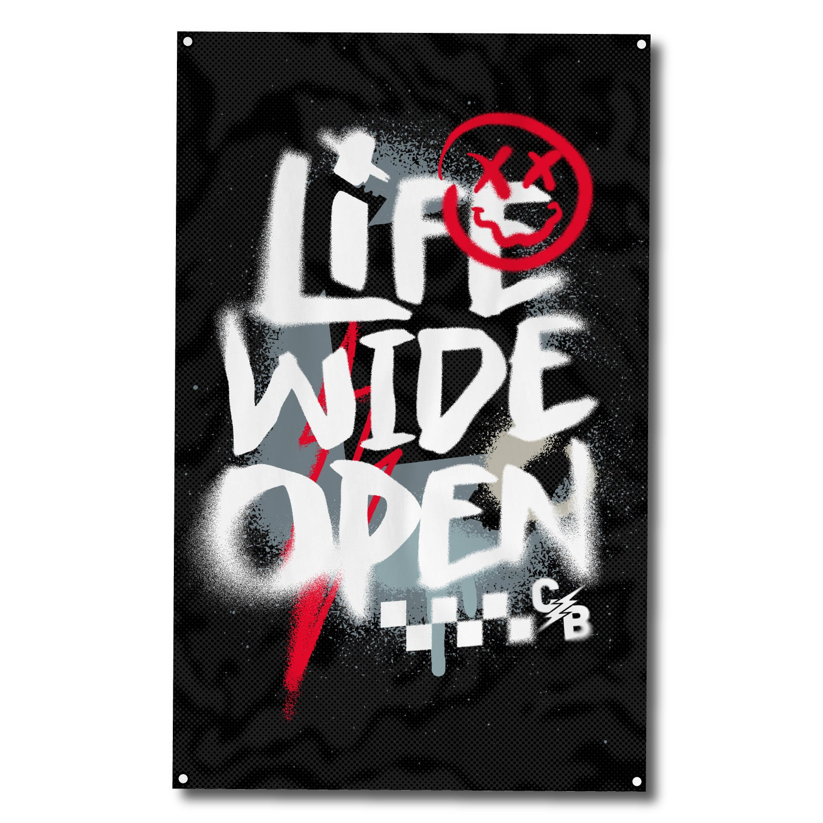 Life Wide Open Merch Graffiti Flag Life Wide Open CboysTV Flag Enthusiast Xmas Gifts