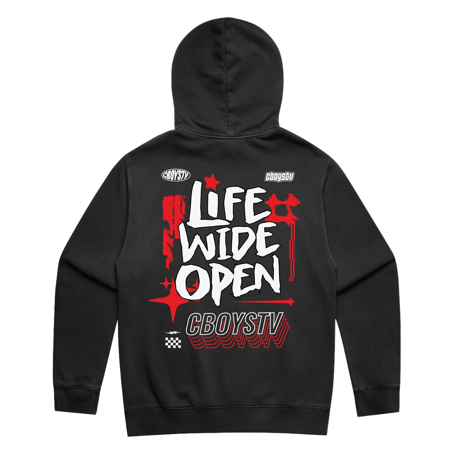 Life Wide Open Merch Graffiti LWO Hoodie CboysTV Life Wide Open Apparel Trendy Gift Ideas 2025