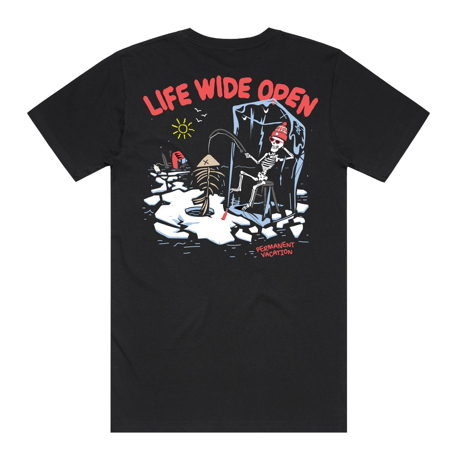 Life Wide Open Merch Ice Fishing Vacation T-Shirt Life Wide Open Clothes Fishing Lover Gifts
