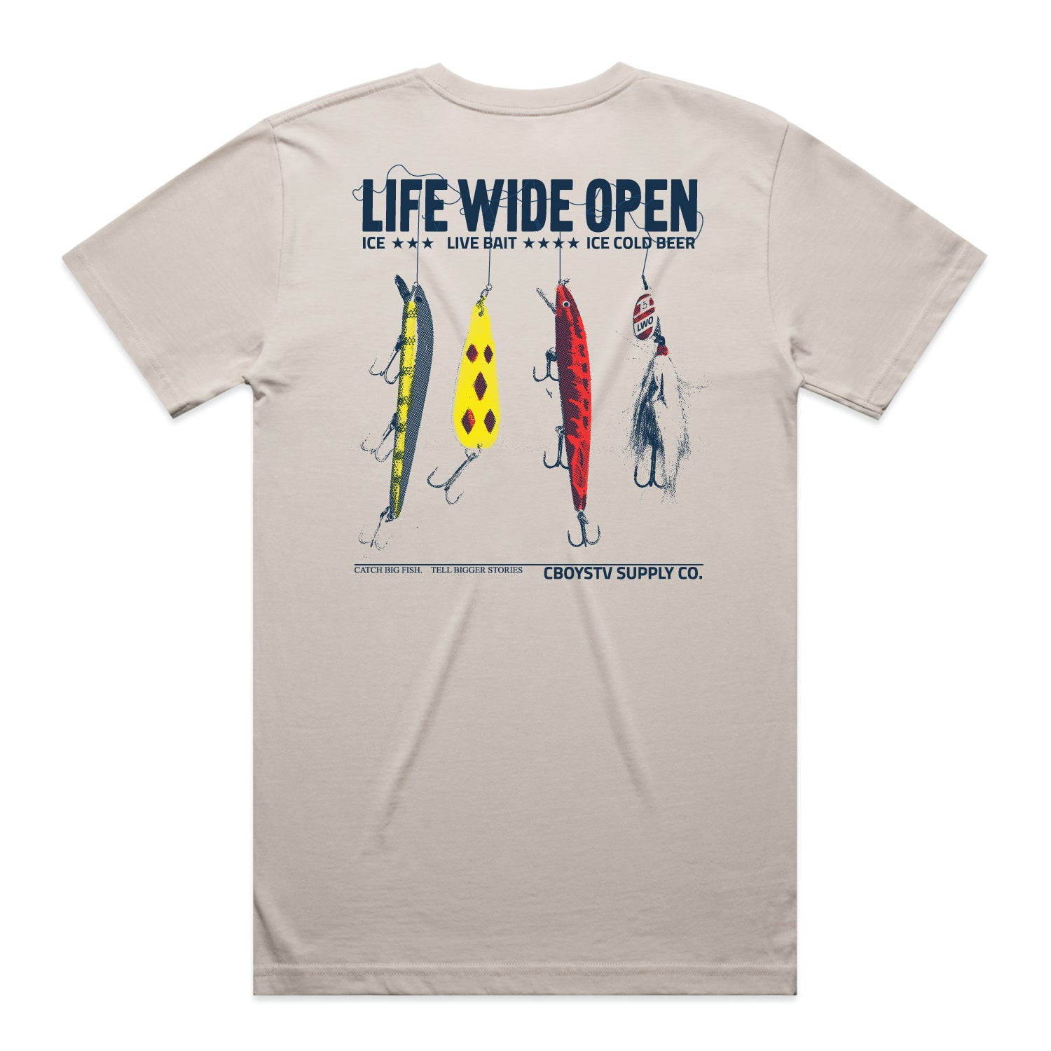 Life Wide Open Merch Lure T-Shirt Fish Catching Life Wide Open Shirt Gifts For Fisherman