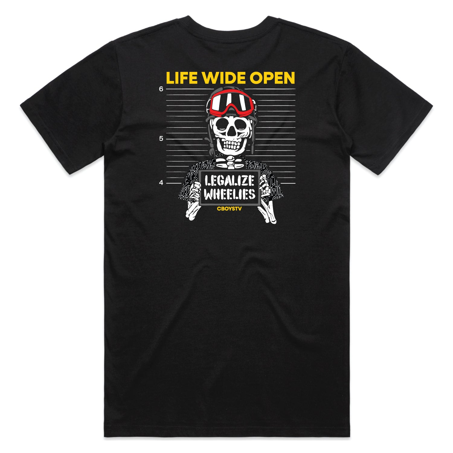 Life Wide Open Merch Mugshot T-Shirt Legalize Wheelize Life Wide Open Clothing Presents