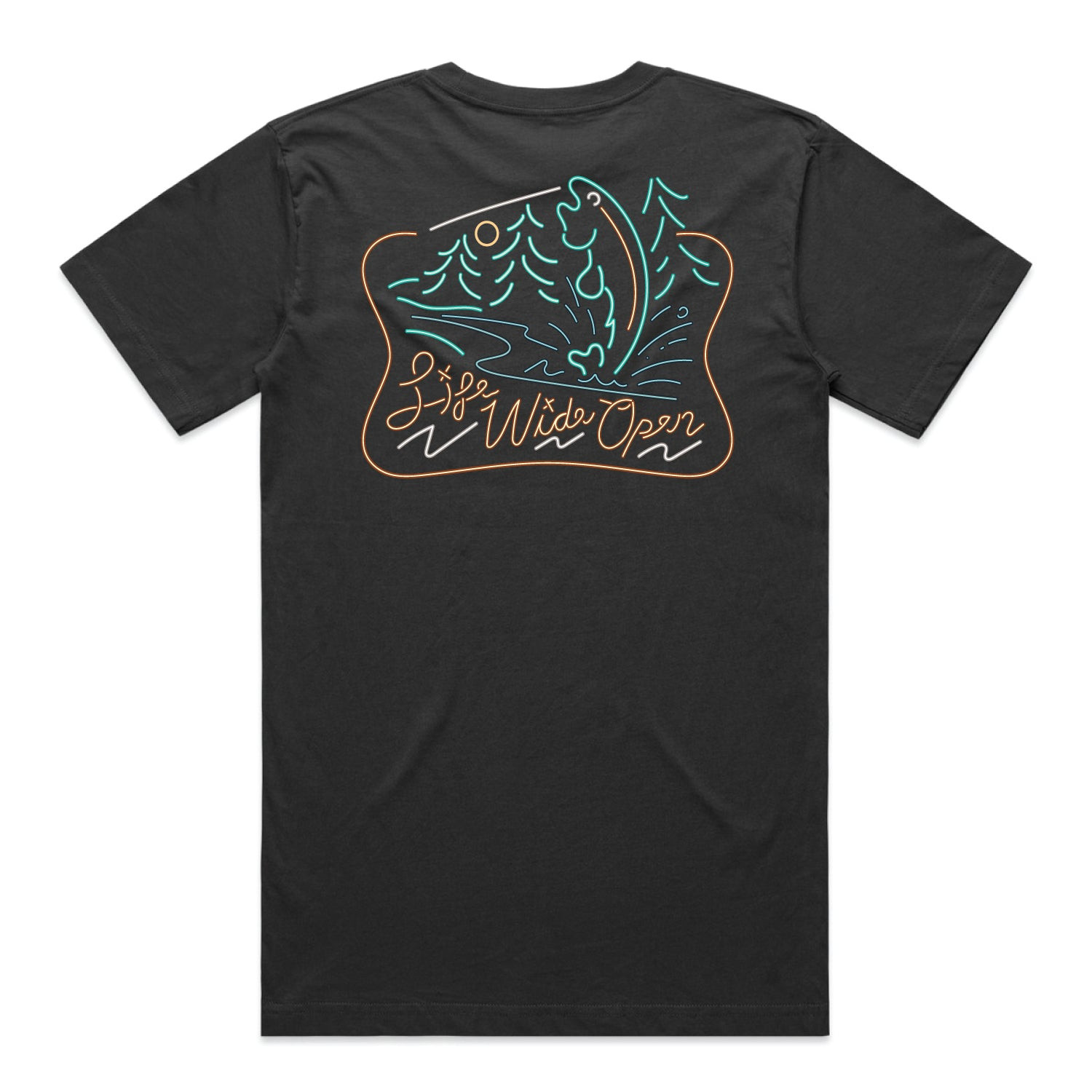 Life Wide Open Merch Neon Fishing T-Shirt Neon Art CboysTV Shirt Gifts For Fish Lovers