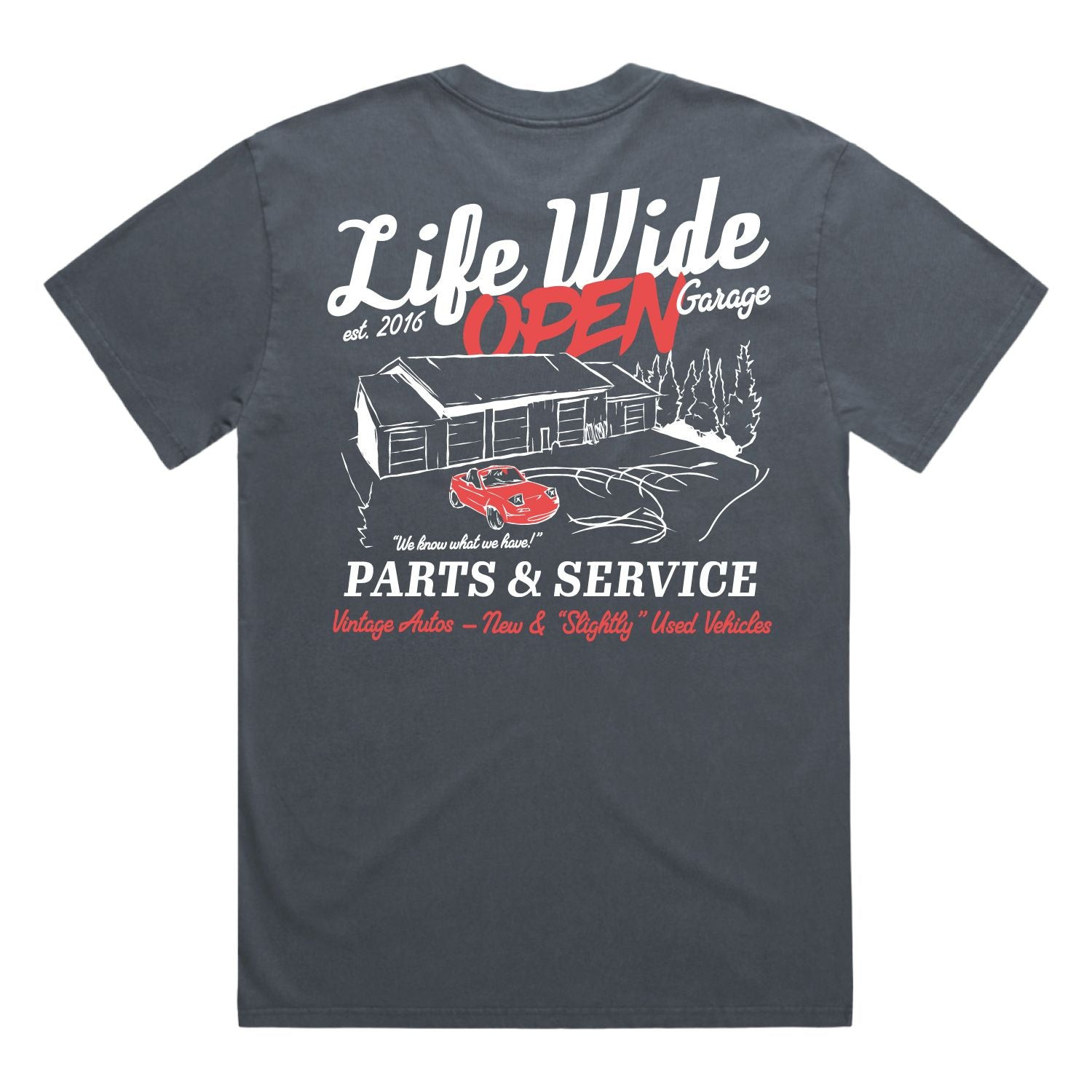 Life Wide Open Merch Parts And Service T-Shirt Life Wide Open Garage Shirt Best Gift Ideas
