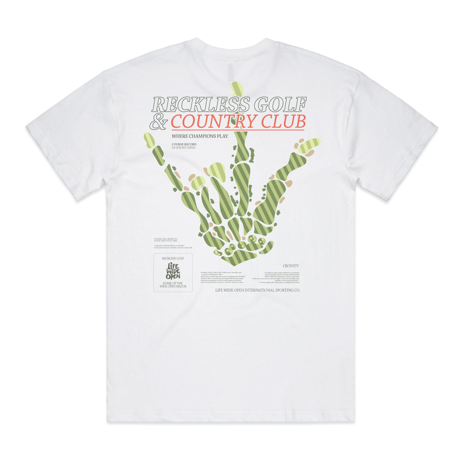 Life Wide Open Merch Reckless Country Club T-Shirt Where Champions Play Shirt CboysTV Gifts