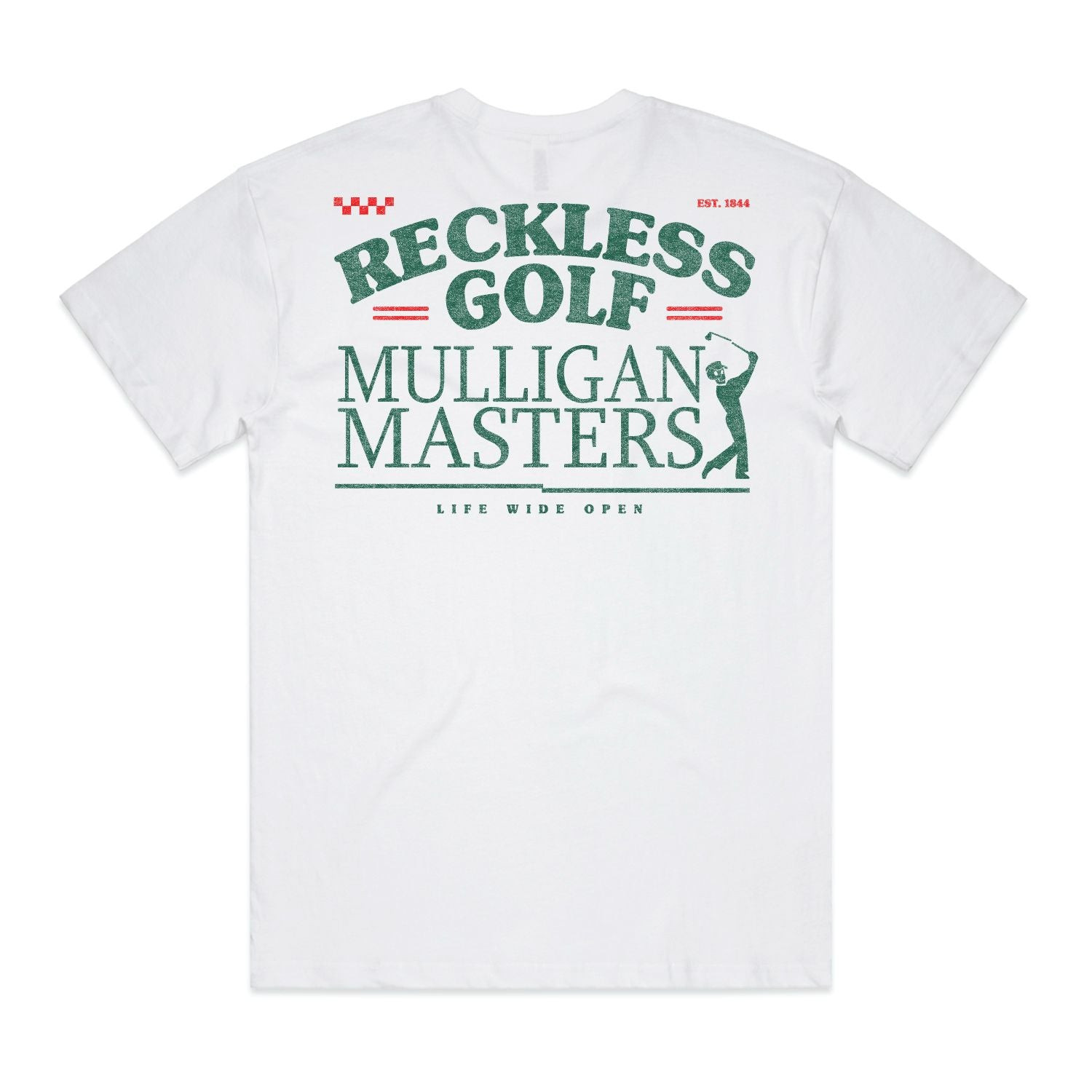 Life Wide Open Merch Reckless Golf Mulligan Mast T-Shirt Est 1844 Golf Shirt Gifts For Father