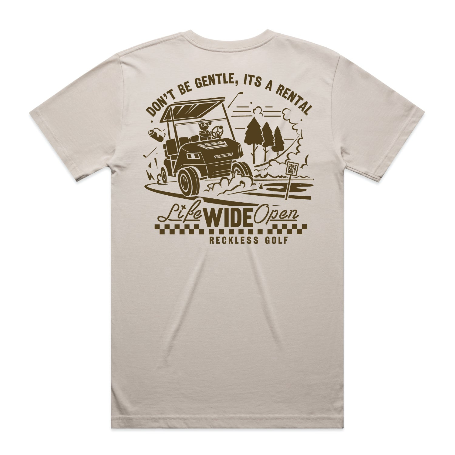 Life Wide Open Merch Reckless Golf T-Shirt Don't Be Gentle It's A Rental Shirt CboysTV Gifts