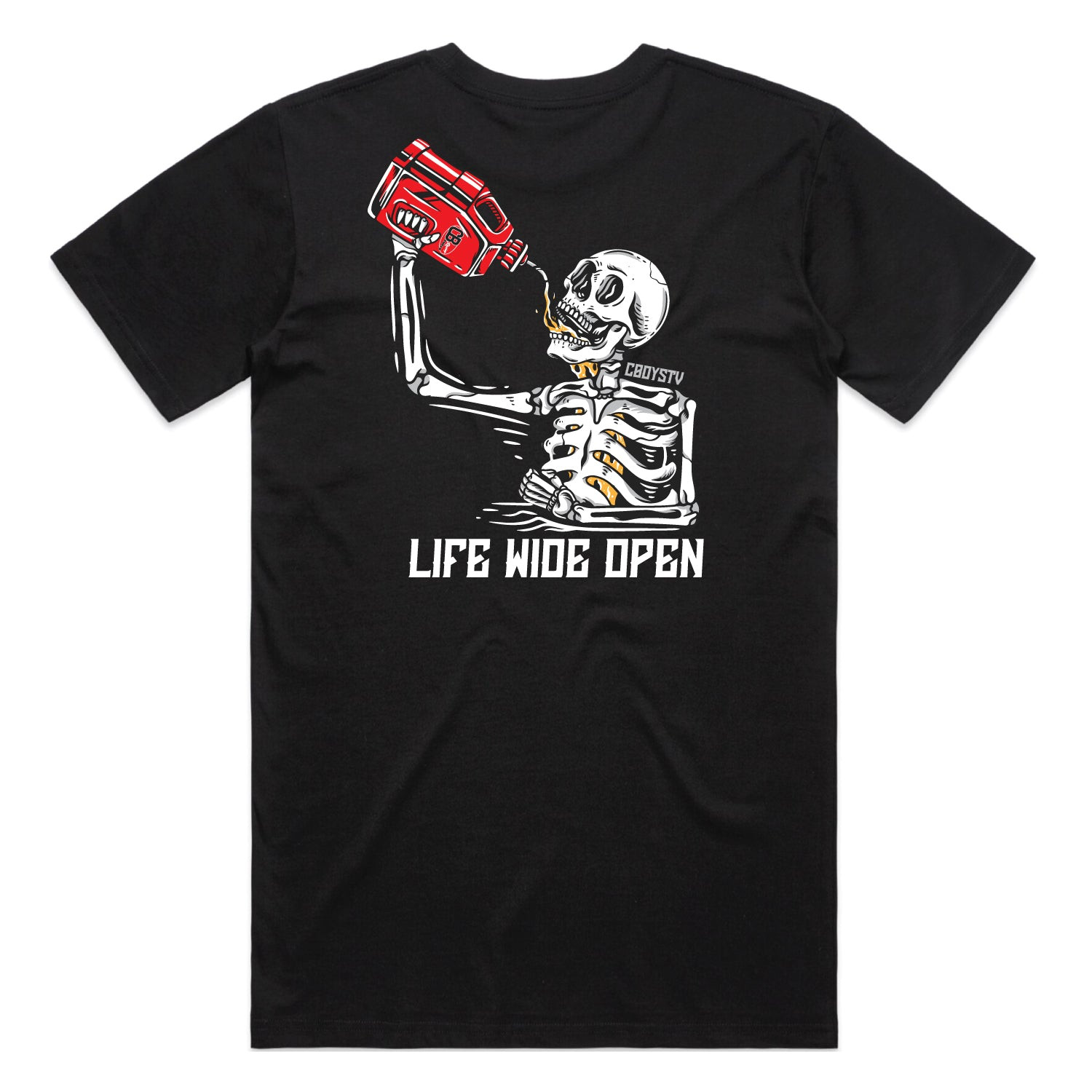Life Wide Open Merch Soul Fuel T-Shirt Skeleton Pattern Shirt Life Wide Open Gifts