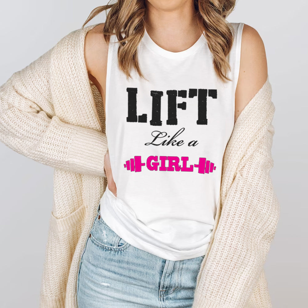 Lift Like A Girl T-Shirt Funny Weightlifting Shirt Gifts For Girlfriend Lift Like A Girl T-Shirt Funny Weightlifting Shirt Gifts For Girlfriend