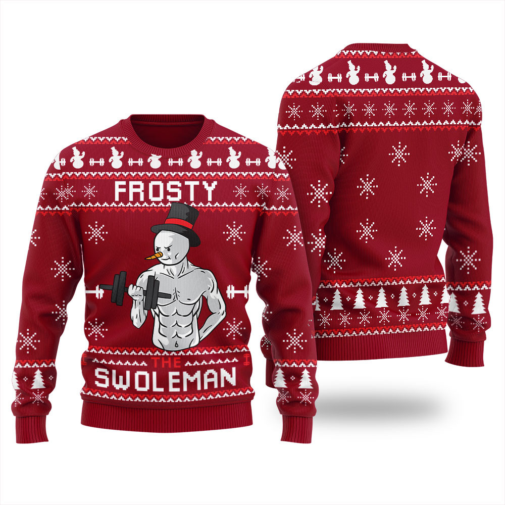 Lifting Swoleman Frosty Ugly Sweater For Men Seasonal Gift Merch for Cozy Christmas Vibes