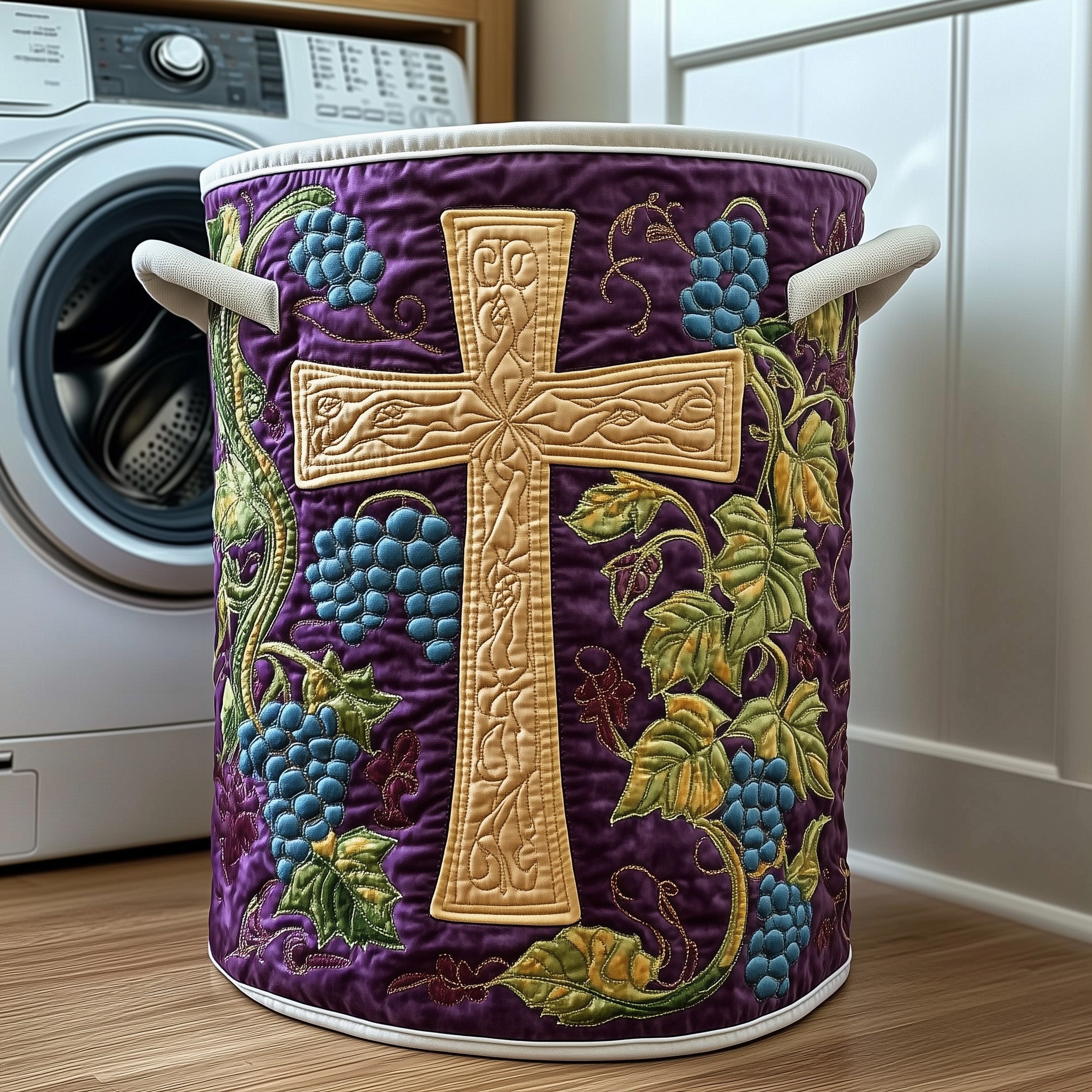Light of Faith Quilted Laundry Basket Christian Birthday Gifts