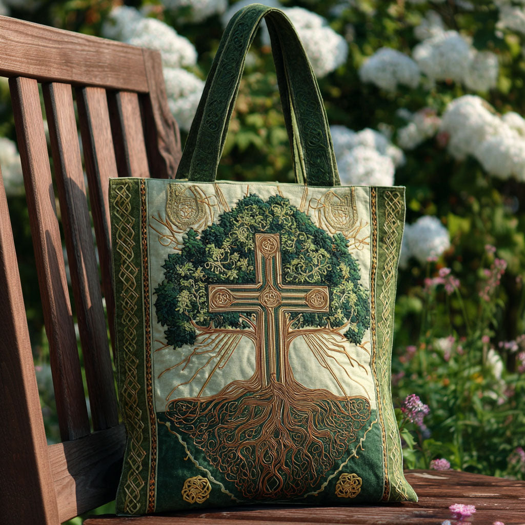 Light of the Cross Quilted Tote Bag Christian Gifts For Christmas