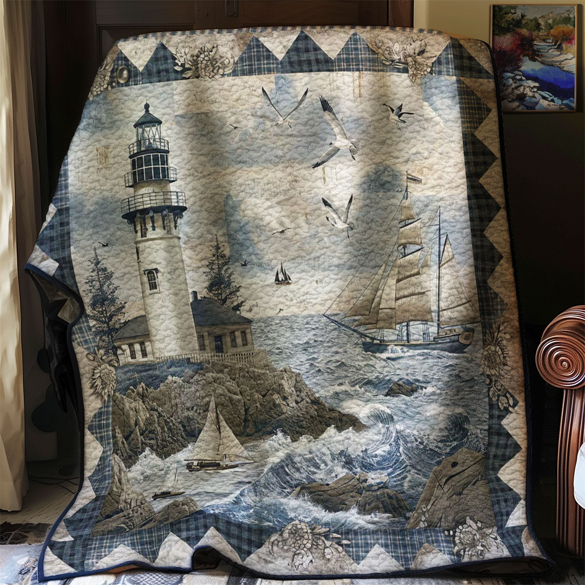 Lighthouse Quilt Blanket Christmas Throws Good Family Christmas Presents