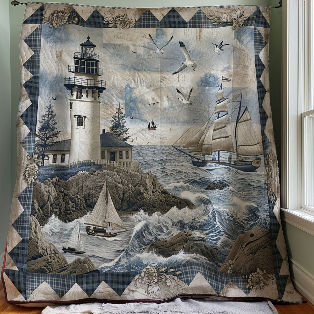Lighthouse Quilt Blanket Christmas Throws Good Family Christmas Presents