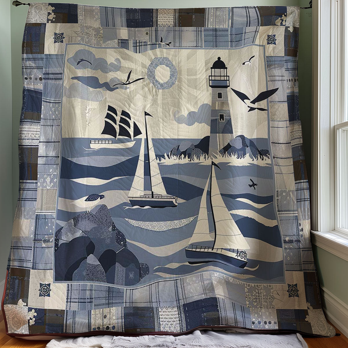 Lighthouse Quilt Blanket Throw Blankets For Couch Thoughtful Christmas Gifts For Wife