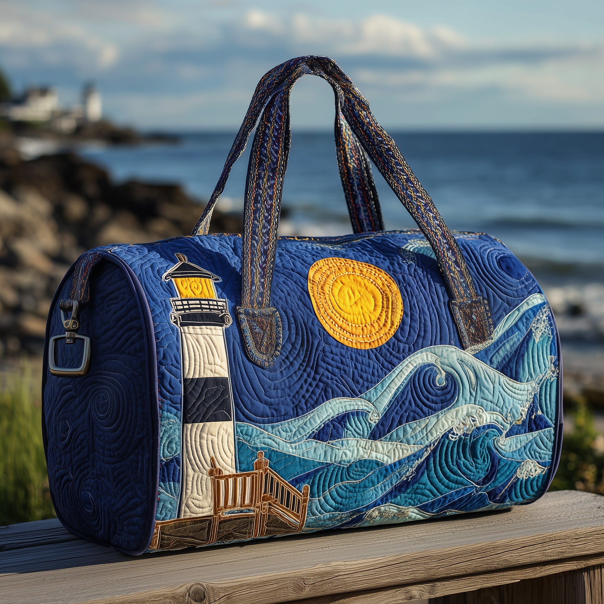 Lighthouse Quilted Duffle Bag For Everyday Use