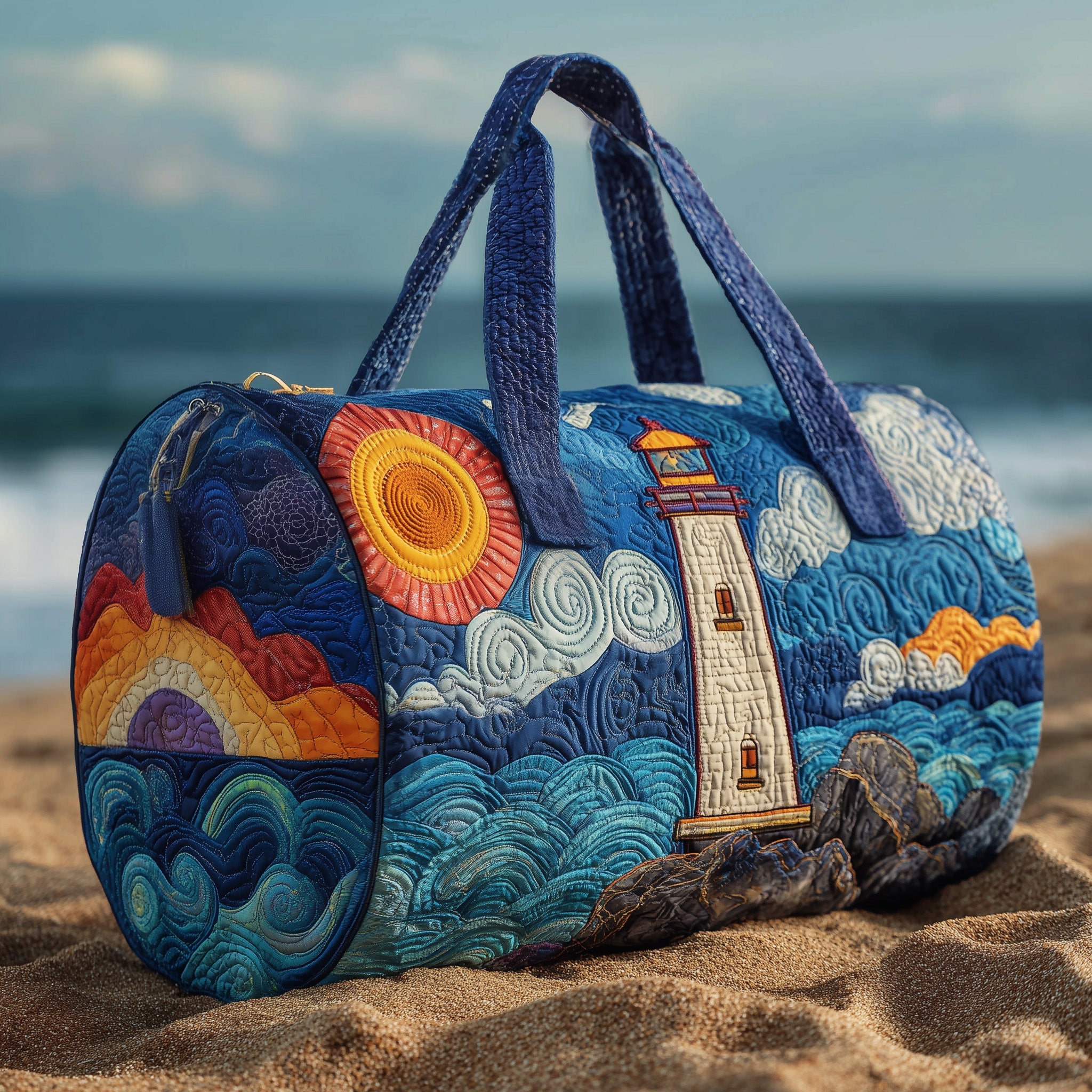 Lighthouse Quilted Duffle Bag For Work And Travel
