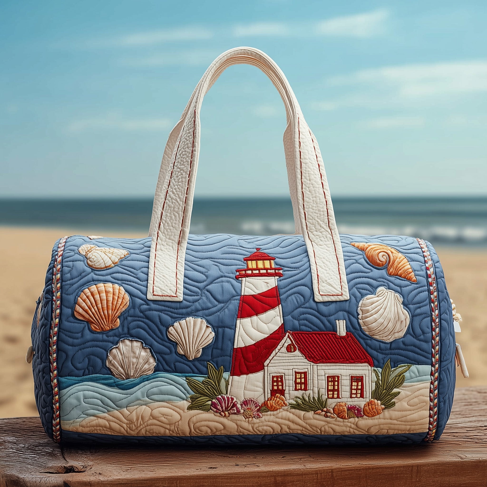 Lighthouse Quilted Duffle Bag Gift For Family