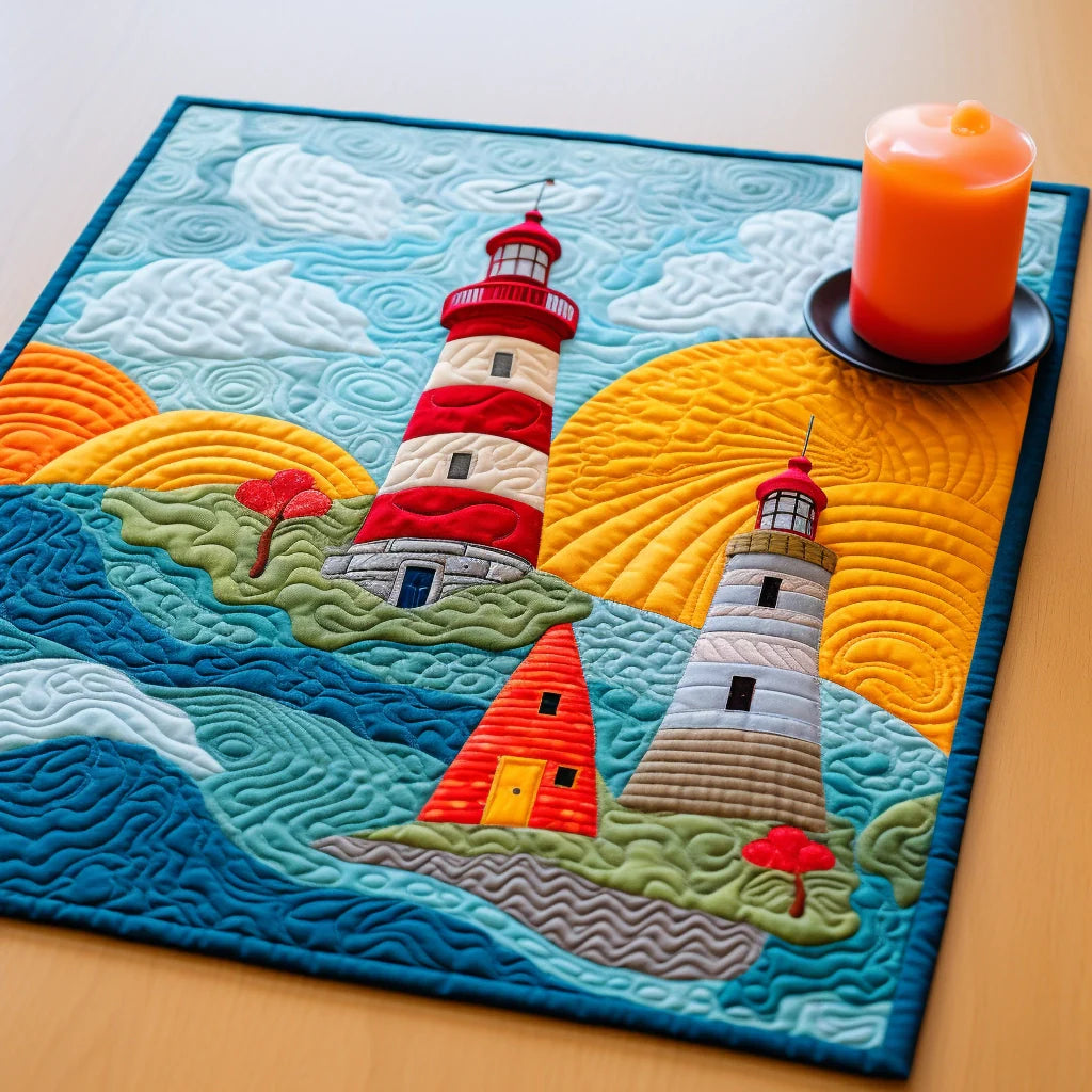 Lighthouse Quilted Placemat Holiday Placemats Father's Day Gifts For Grandpa