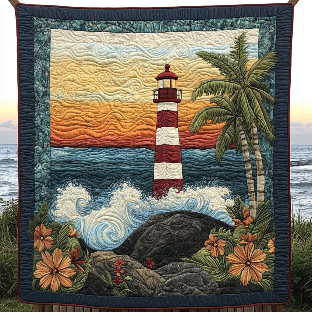 Lighthouse Scenery Quilt Blanket Queen Size Blanket Lighthouse Christmas Gifts for Mom