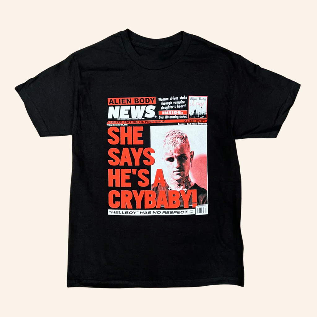 Lil Peep Merch Alien Body x Lil Peep T-Shirt Gifts For Rapper Fans