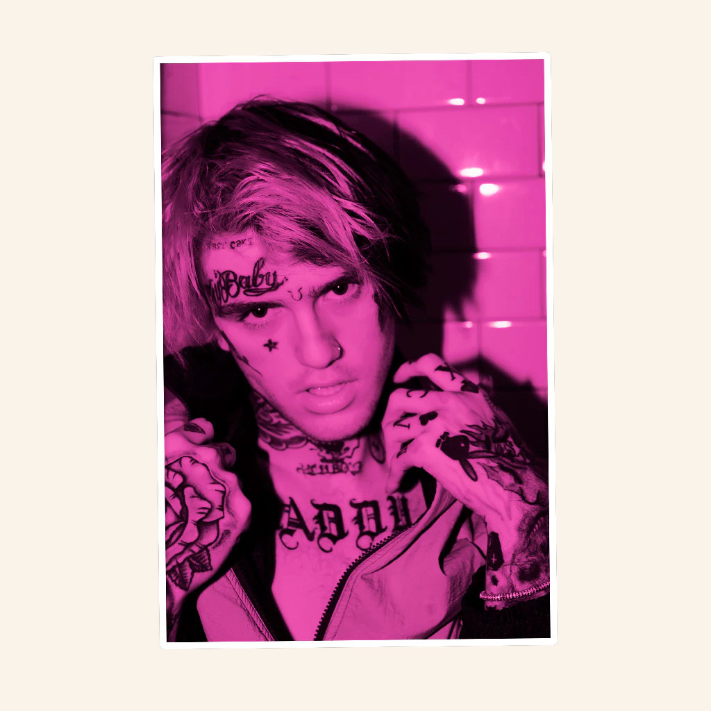 Lil Peep Merch Pink Film Poster Wall Art For Living Room Fans Gifts Lil Peep Merch Pink Film Poster Wall Art For Living Room Fans Gifts
