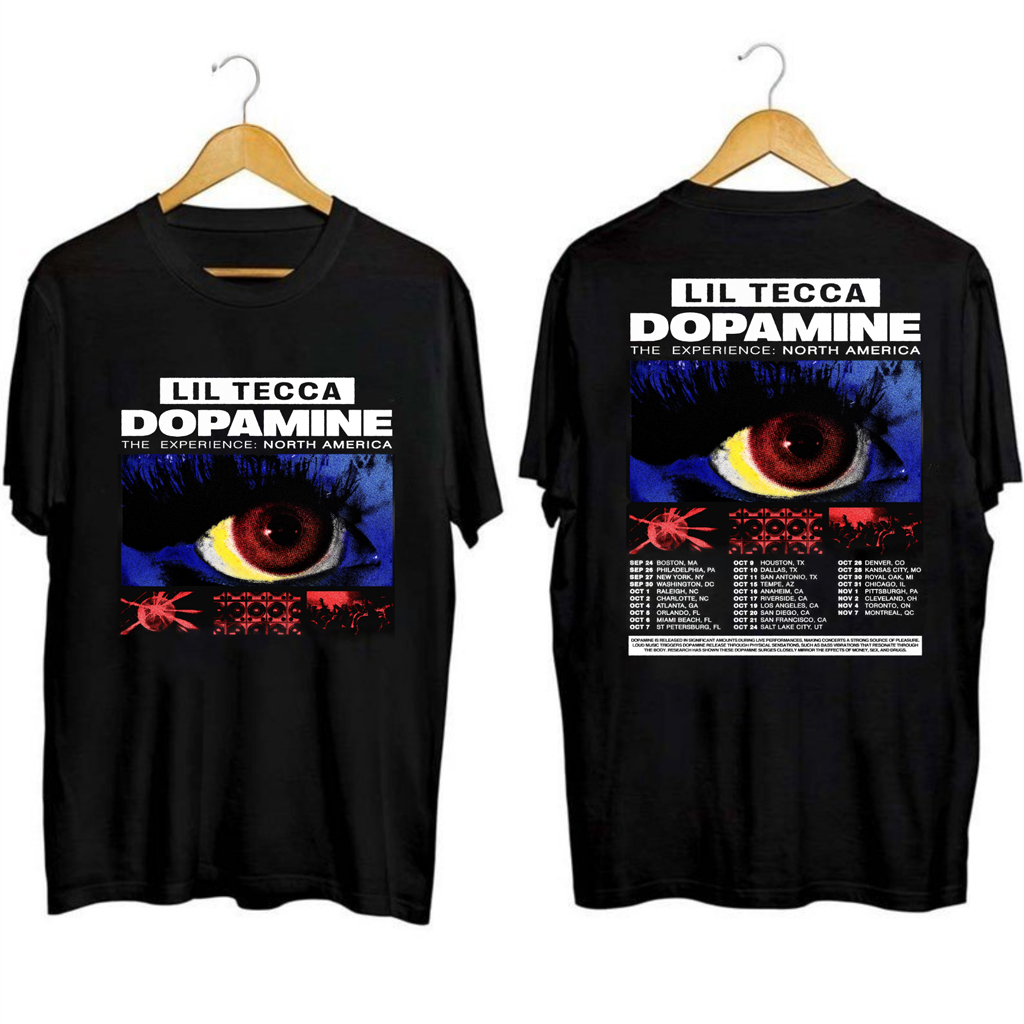 Lil Tecca The Dopamine Experience Tour Shirt Lil Tecca Merch Gift Ideas For Rap Lovers
