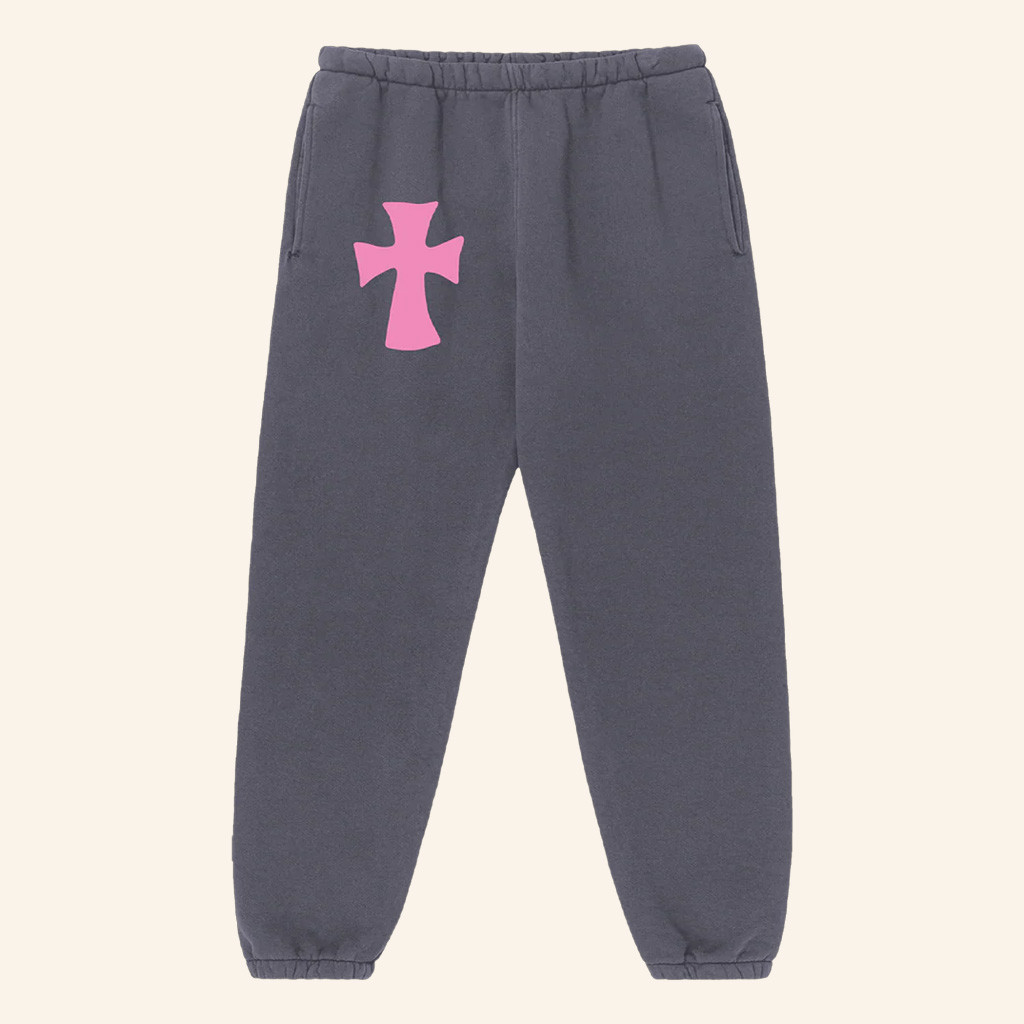 Lil Uzi Vert Merch LUV Pink Cross Sweatpants Gifts Ideas For Friends