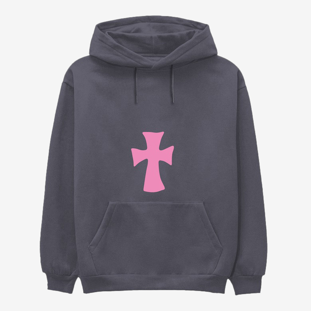 Lil Uzi Vert Merch Pink Cross Hoodie Rapper Merch Unique Gifts For Boyfriend