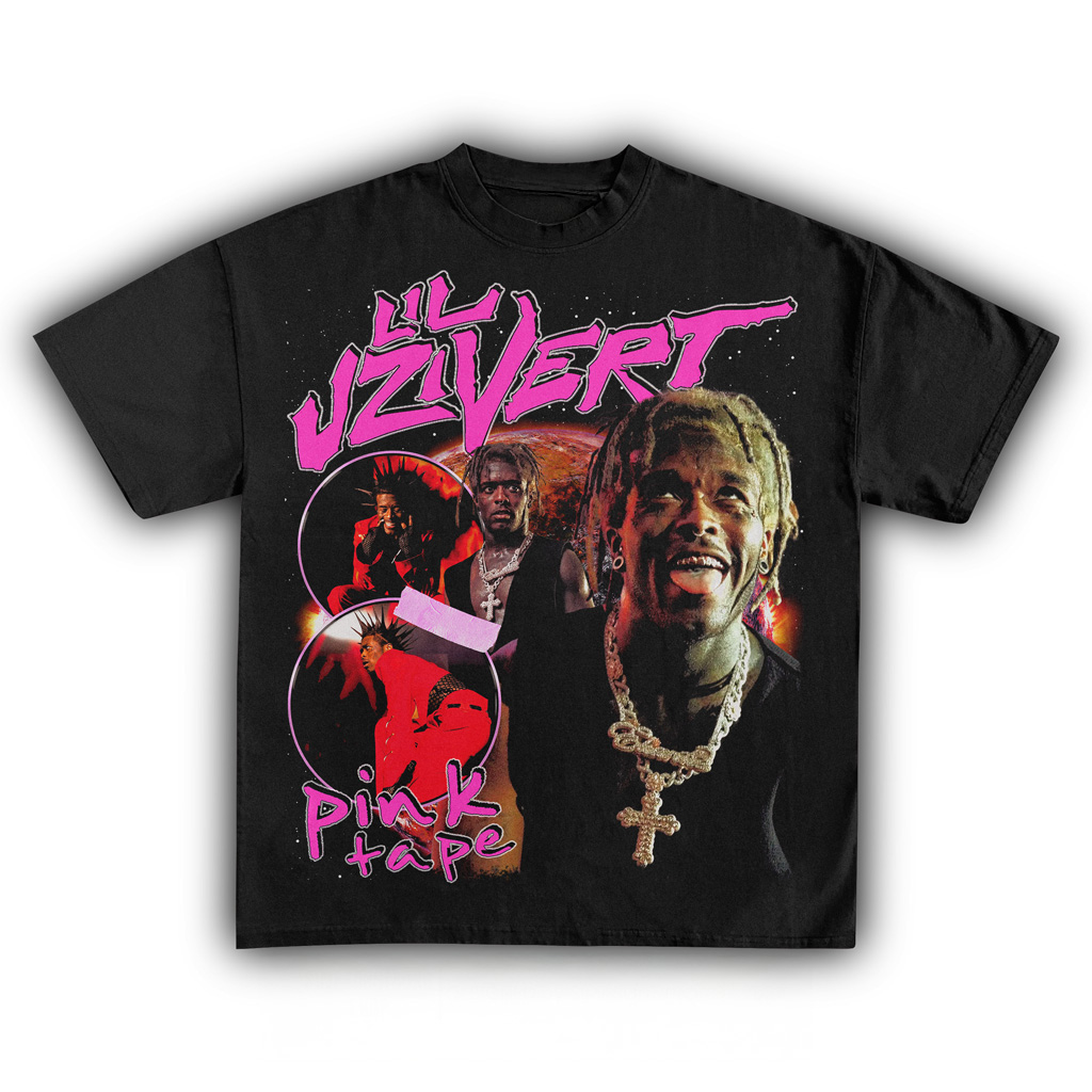 Lil Uzi Vert Pink Tape Black T-Shirt Lil Uzi Vert Merch Gifts For Fans Lil Uzi Vert Pink Tape Black T-Shirt Lil Uzi Vert Merch Gifts For Fans