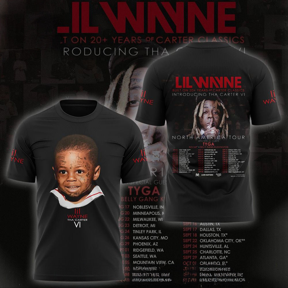 Lil Wayne North American Tour 2025 T-Shirt Lil Wayne Merch Gifts For Rapper Fans Lil Wayne North American Tour 2025 T-Shirt Lil Wayne Merch Gifts For Rapper Fans