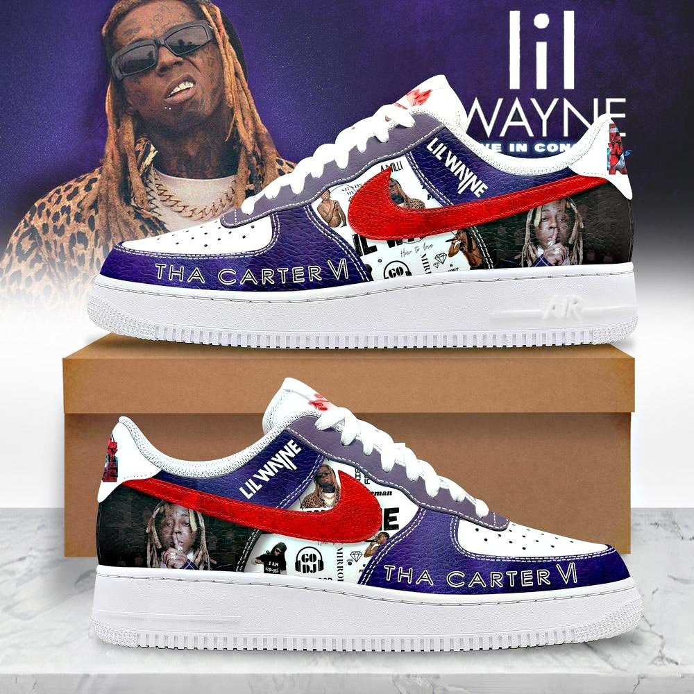 Lil Wayne Tha Carter VI Air Force 1 Shoes Unique Gifts For Music Lovers