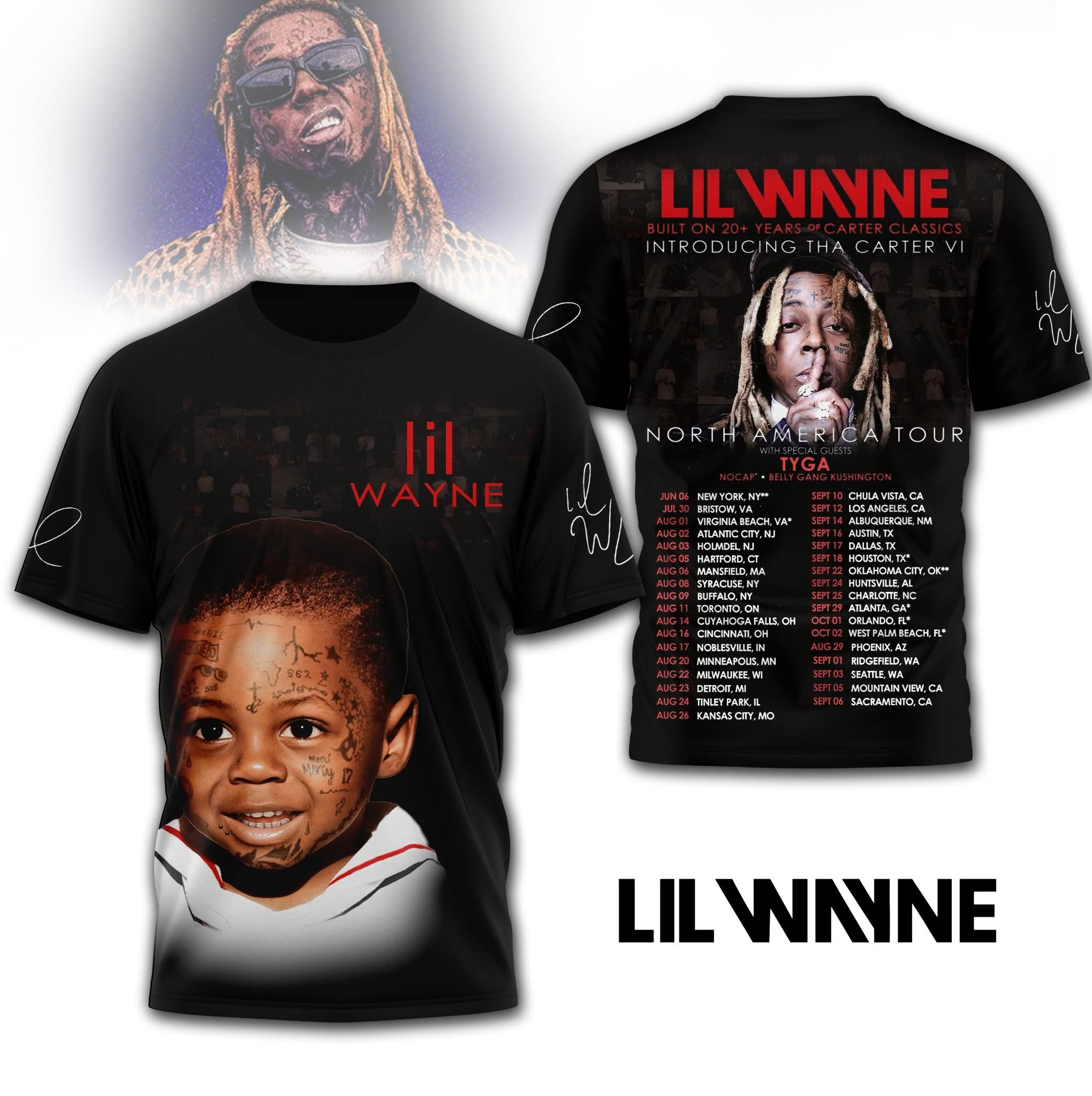 Lil Wayne Tour Merch 2025 T-Shirt Concert Gifts For Lil Wayne Lovers Fans