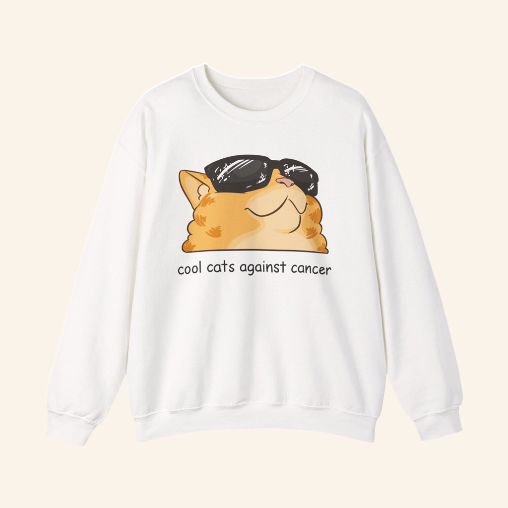 Lilsimsie Merch Lilsimsie Cool Cats Against Cancer Sweatshirt Birthday Gift For Sister