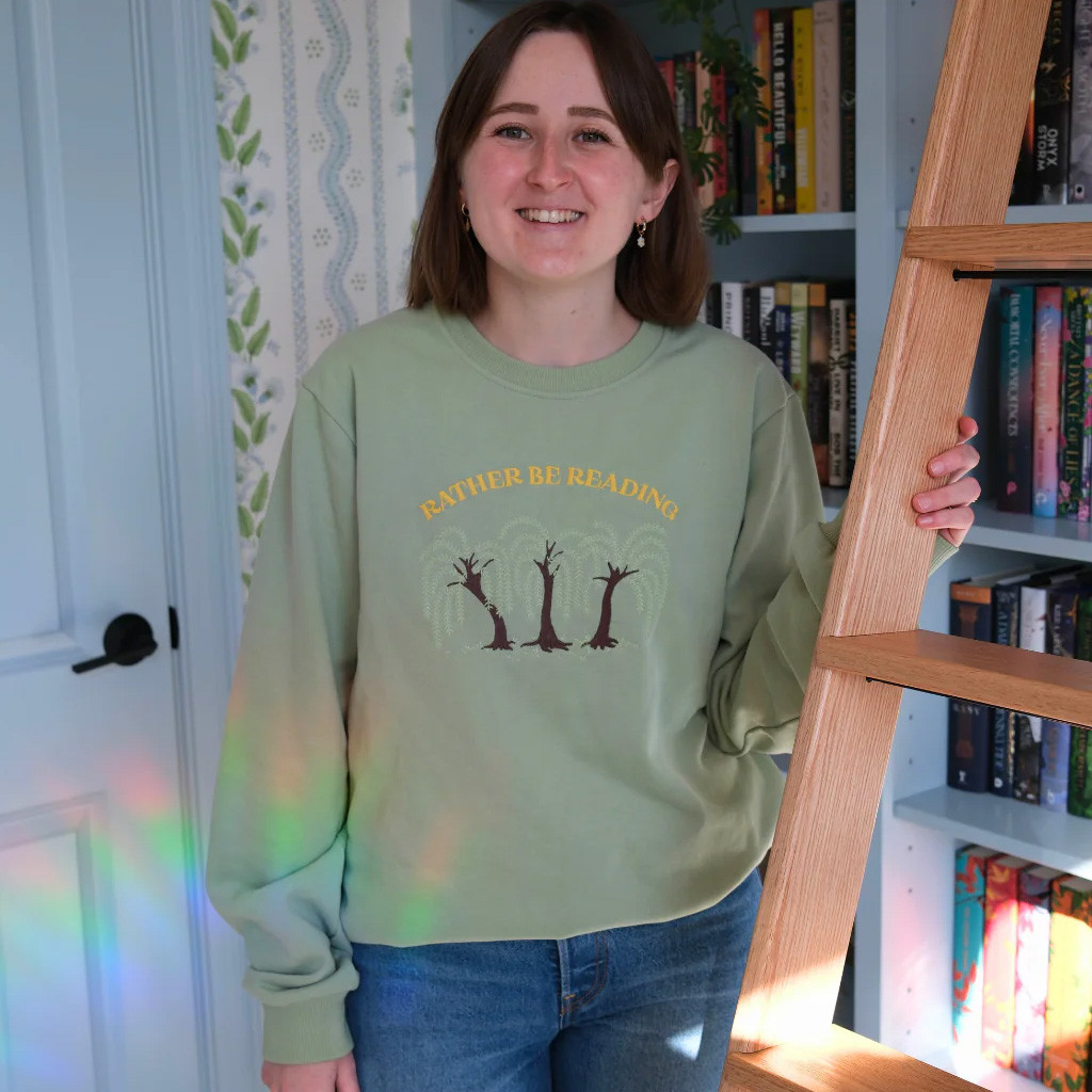 Lilsimsie Merch Rather Be Reading Willow Crewneck Sweatshirt Gifts For Sister