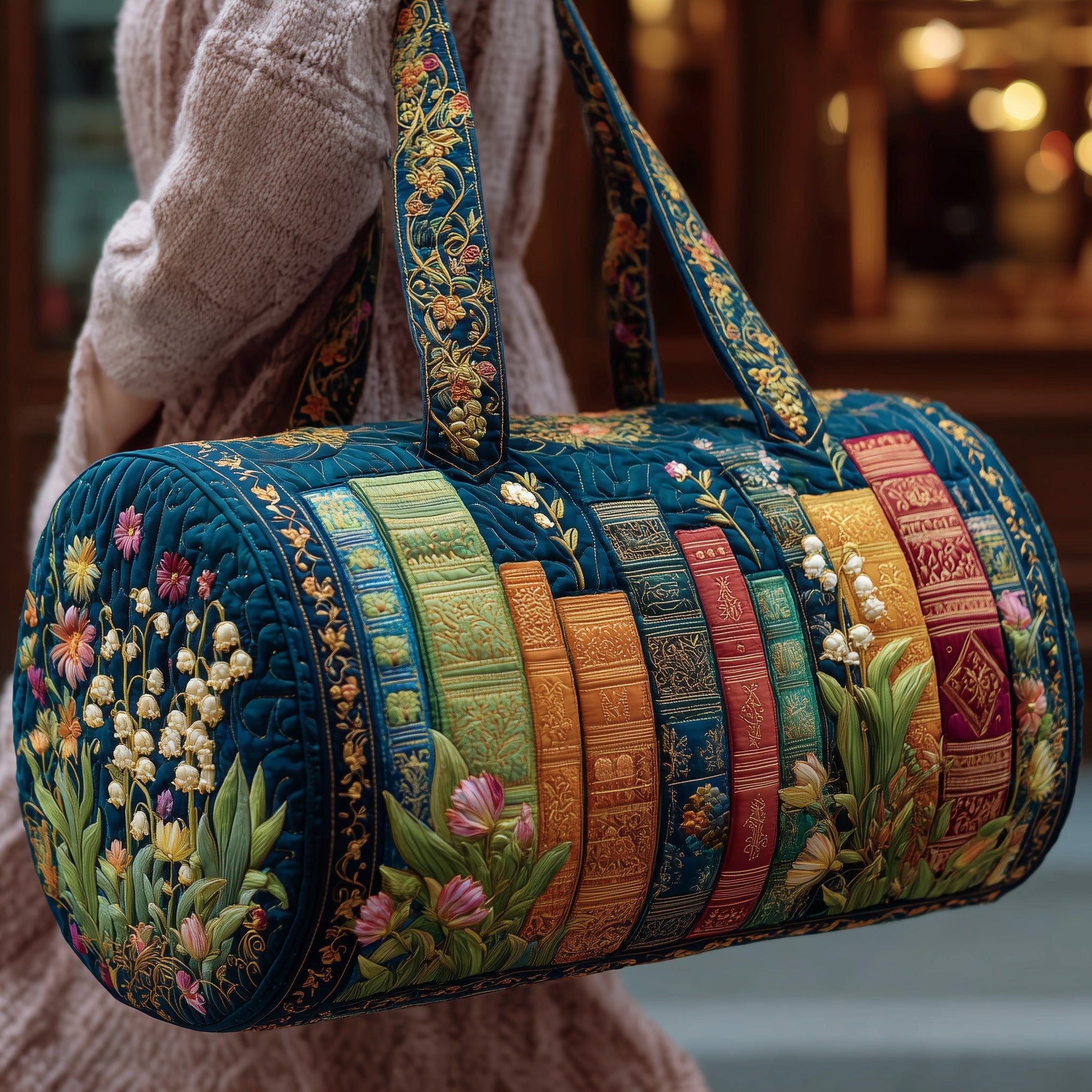 Lily Of The Valley Quilted Duffle Bag Christmas Gift Idea