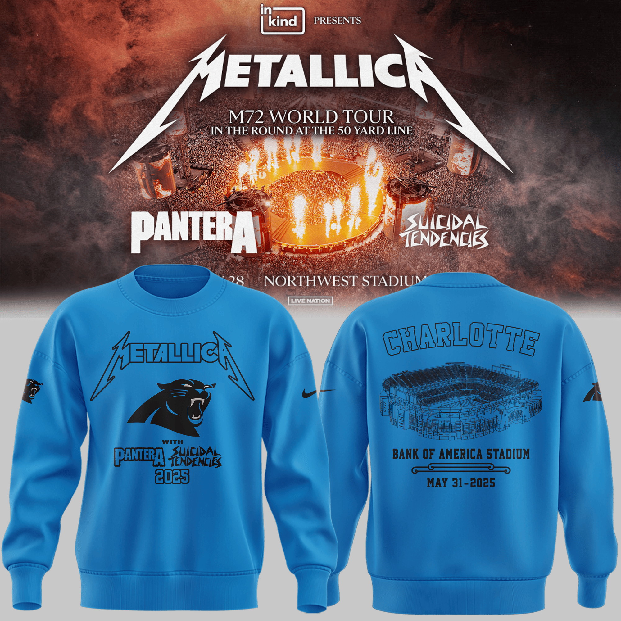 Limited Edition M72 World Tour X Carolina Panthers Sweat 2025 Best Gifts For Football Fans