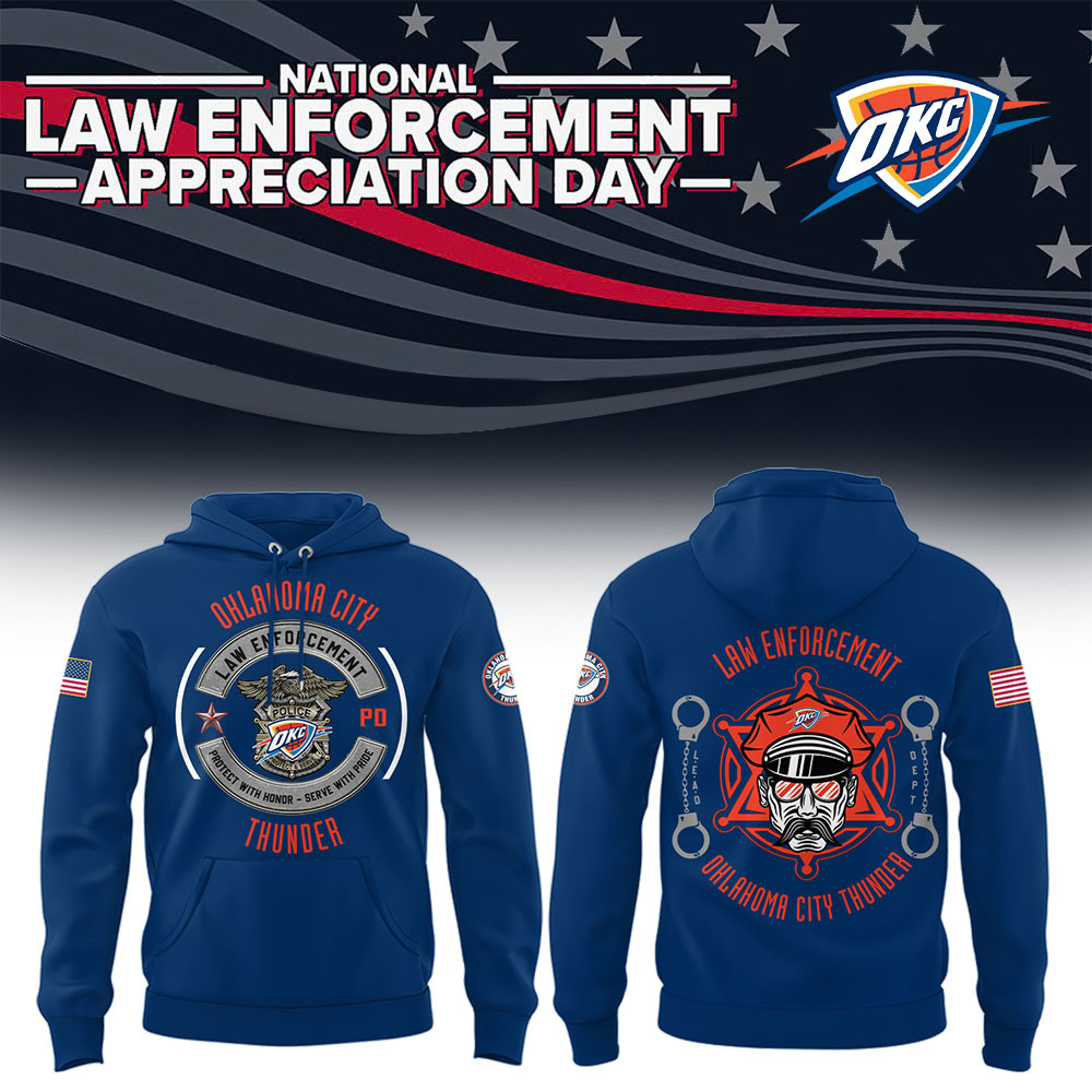 Limited Edition Okc X Low Enforcement Appreciation Day 2025 Hoodie Good Gifts For Basketball Lovers