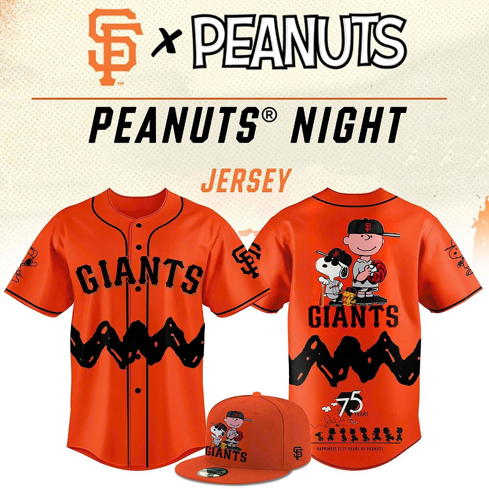 Limited San Francisco Giants x 2025 Peanuts Night Jersey