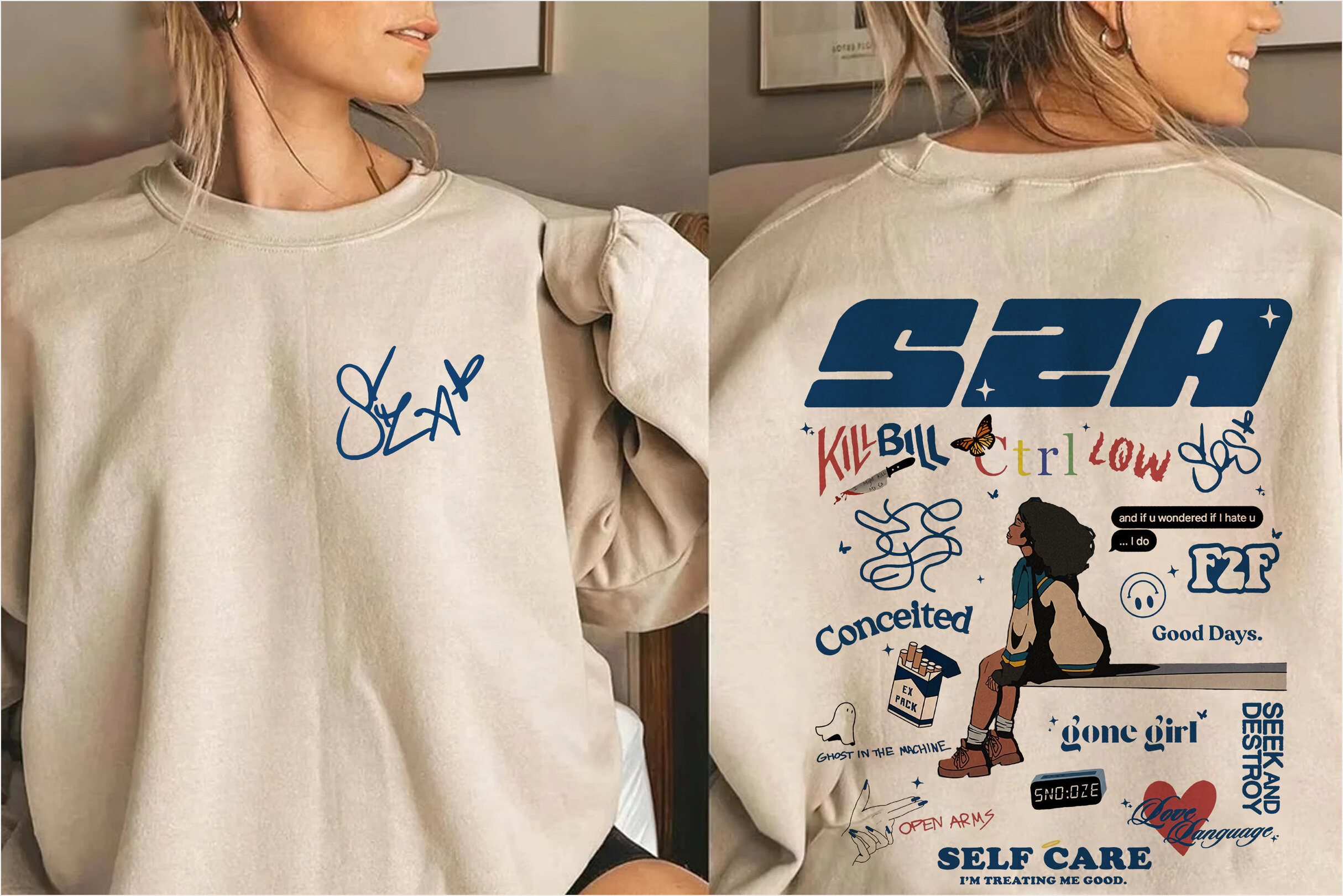Limited Sza Vintage Sweatshirt, Sza Bootleg Sweatshirt, Sza Music Sweatshirt, Sza Tour Sweatshirt Gifts For Friends