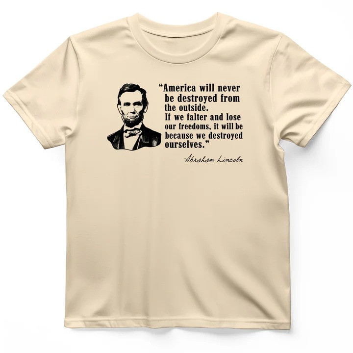 Lincoln Destroyed Ourselves T Shirt Civil War Quote Tee Gift for History Lovers