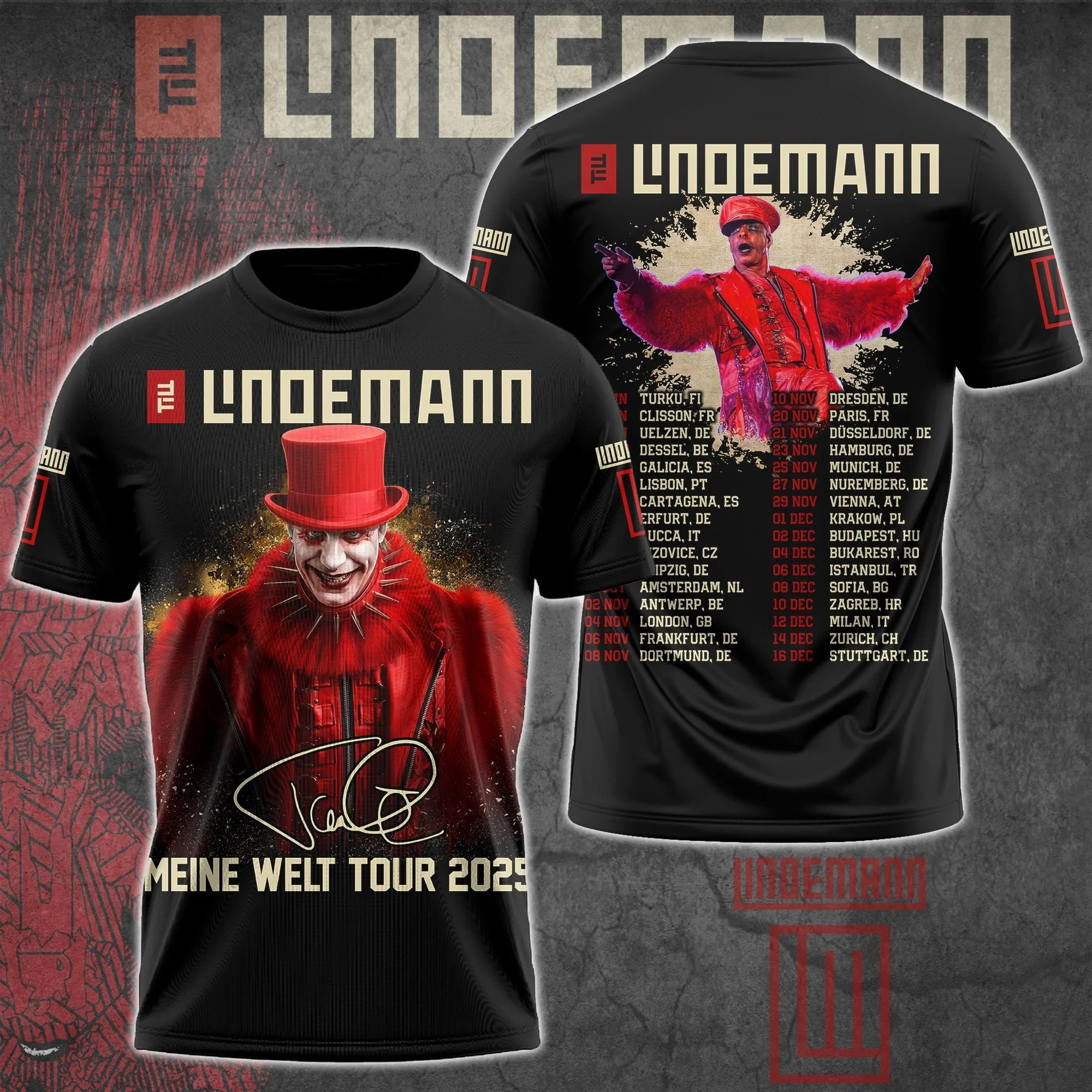 Lindemann Musical Meine Welt Tour 2025 T-Shirt Gift Ideas For Music Lovers