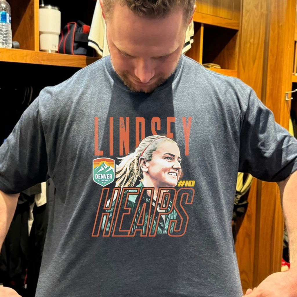 Lindsey Heaps 10 Denver Summit FC T-Shirt Lindsey Heaps Merch Gifts For Soccer Lovers-1