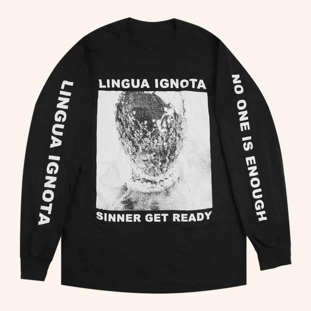 Lingua Ignota Merch Sinner Get Ready Long Sleeve T-Shirt Sargent House Records Merch Him Gifts