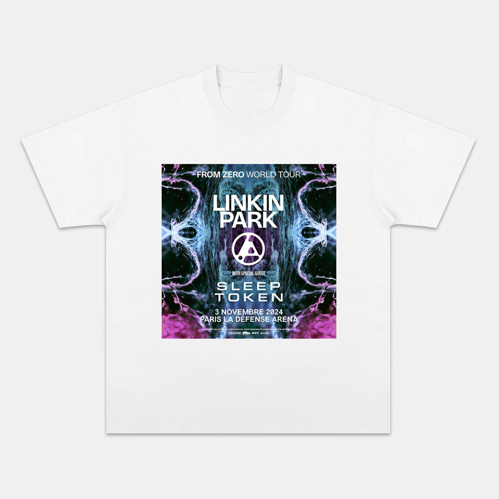 Linkin Park And From Zero World Tour Graphic T-Shirt White Fan Merch Christmas Gifts For Friends Linkin Park And From Zero World Tour Graphic T-Shirt White Fan Merch Christmas Gifts For Friends