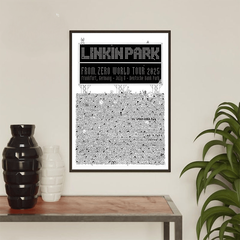 Linkin Park At Deutsche Bank Park On July 8 2025 Poster Living Room Decor