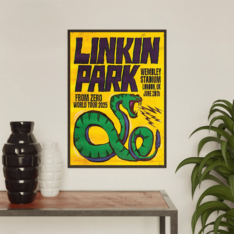 Linkin Park From Zero World Tour 2025 At Wembley Stadium On June 28 2025 In London UK Poster