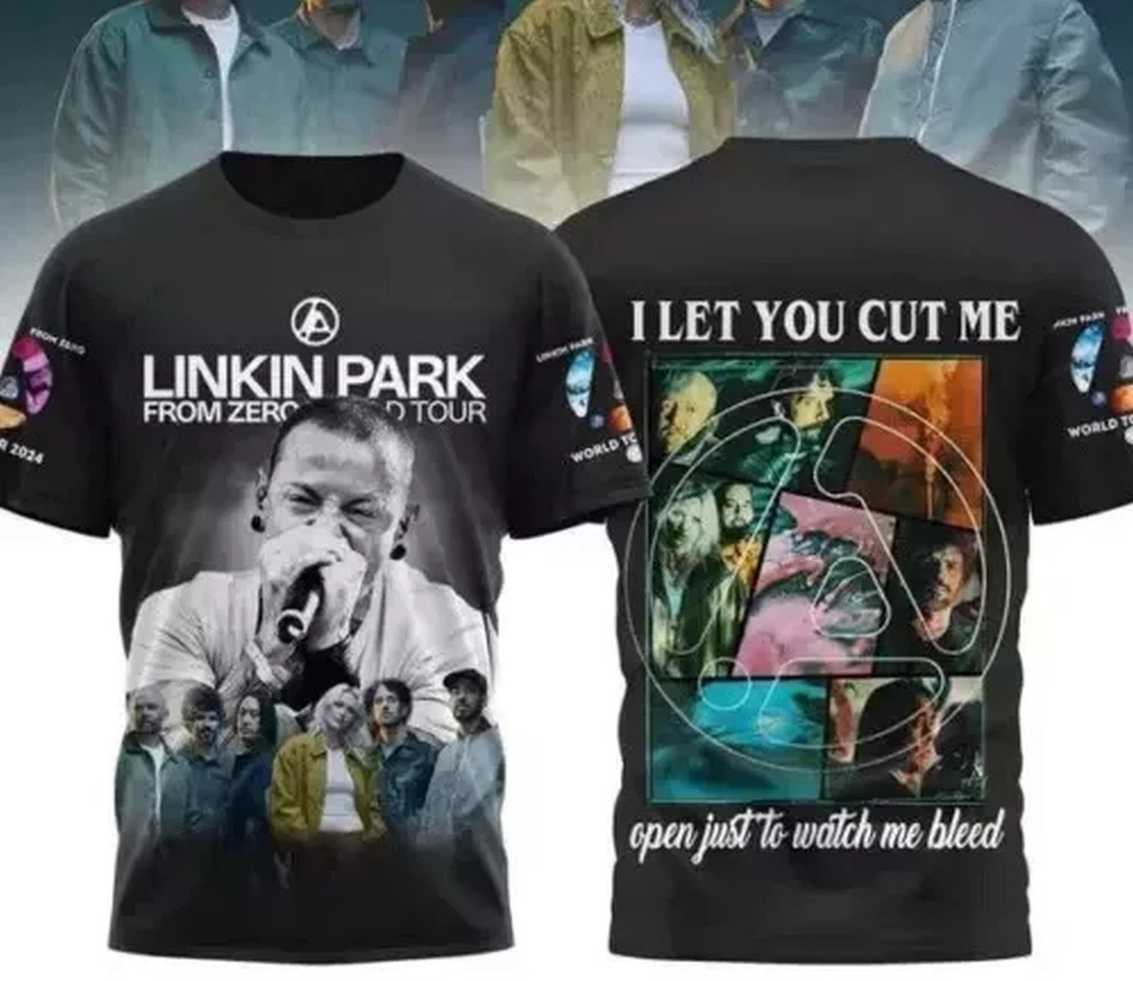 Linkin Park From Zero World Tour I Let You Cut Me 2024 T-Shirt Gifts For Rock band Fans